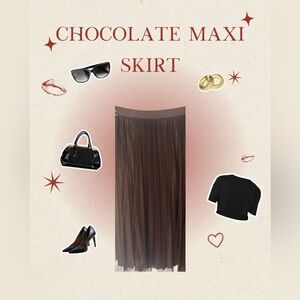 Chocolate Maxi Skirt
